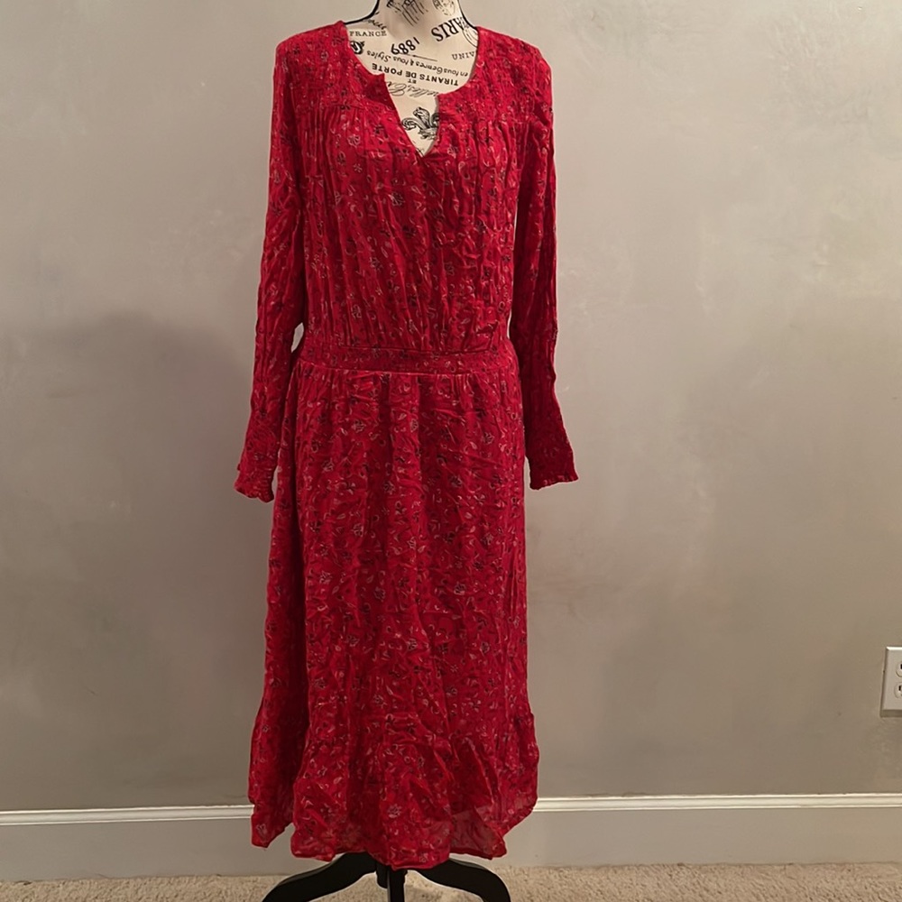 Floral Old Navy Red Dress